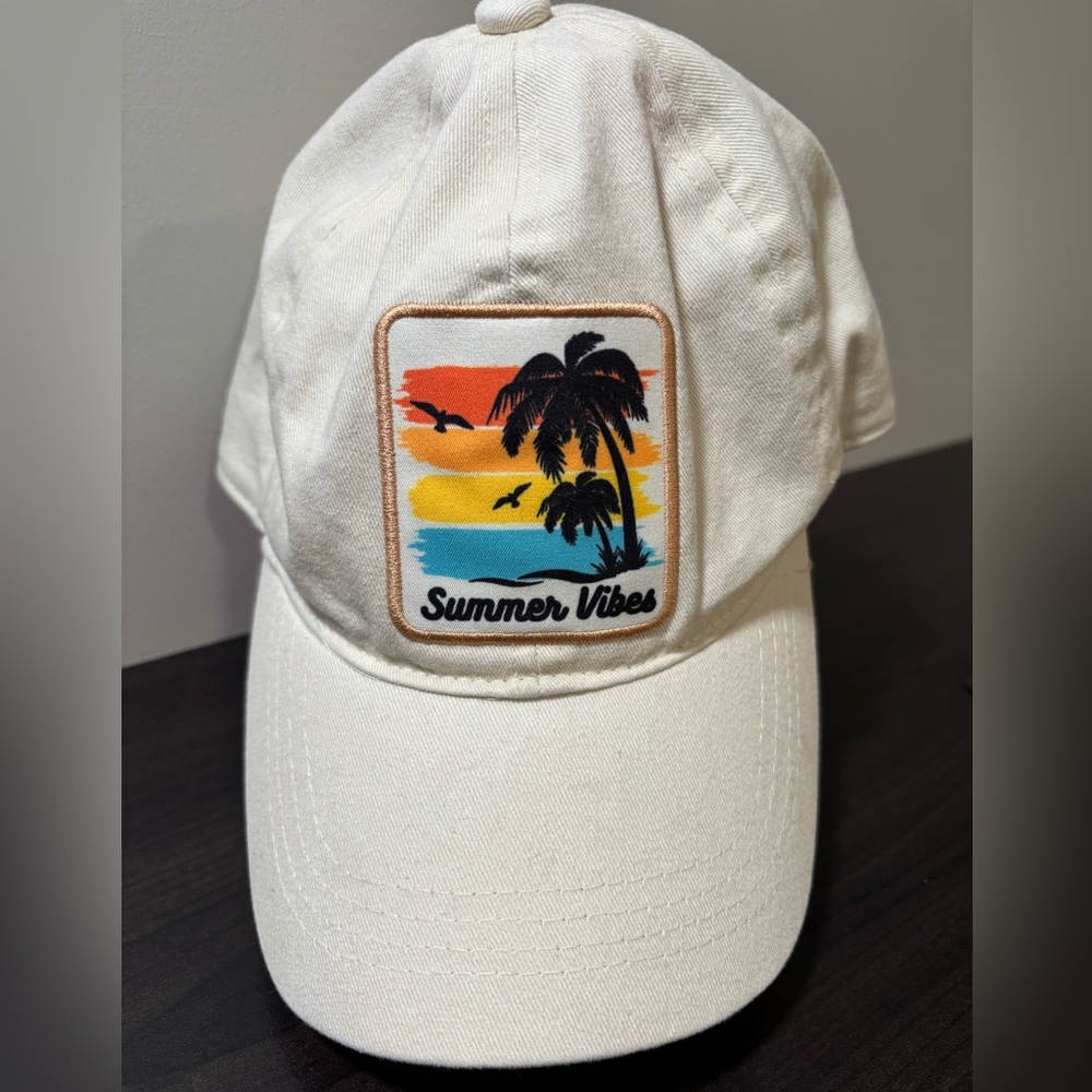 David and Young ‘Summer Vibes’ white beach baseball cap hat